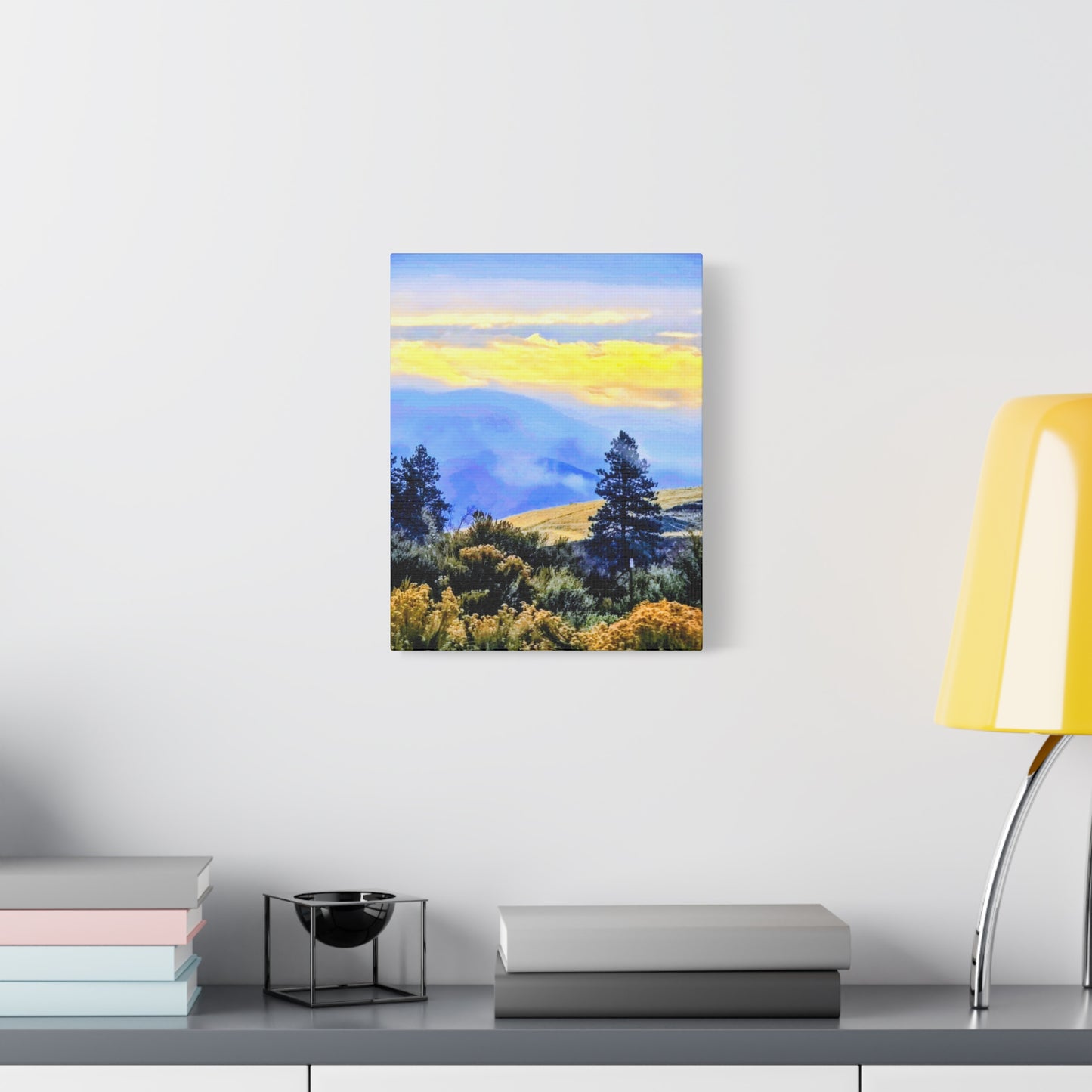 Mountain Sunrise Matte Canvas Print — Stretched Landscape Wall Art