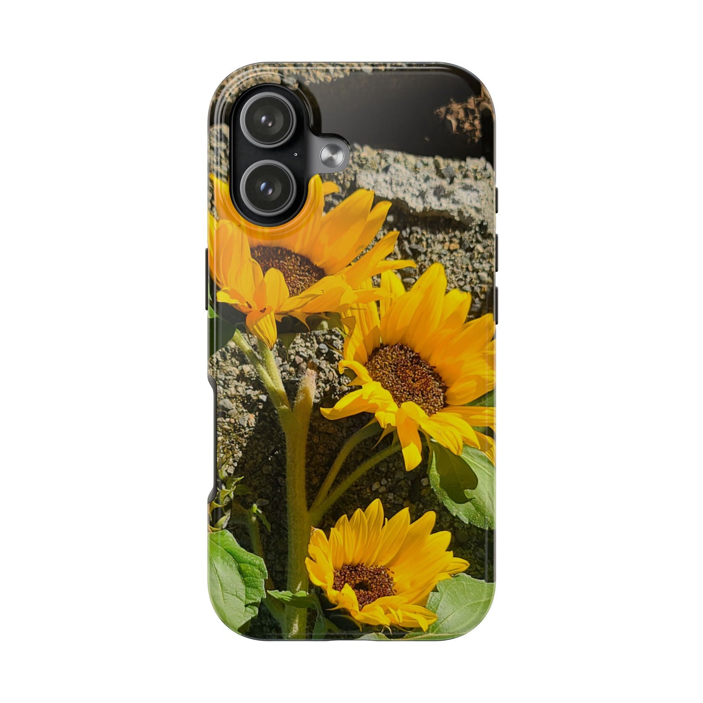 Sunflower Tough Phone Case — Bright Floral Protective Phone Cover