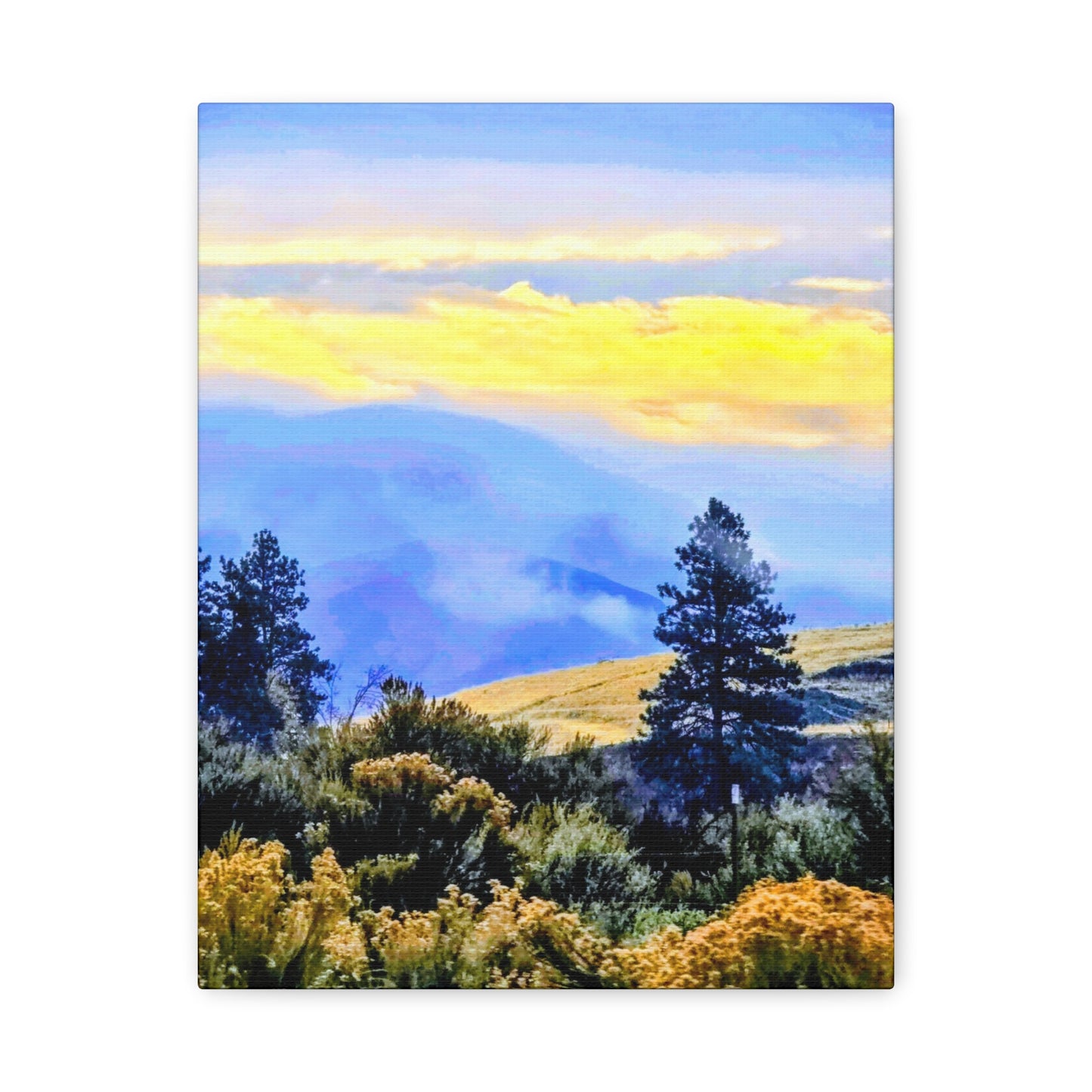Mountain Sunrise Matte Canvas Print — Stretched Landscape Wall Art