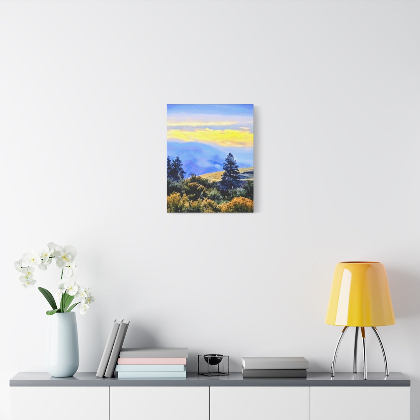 Mountain Sunrise Matte Canvas Print — Stretched Landscape Wall Art