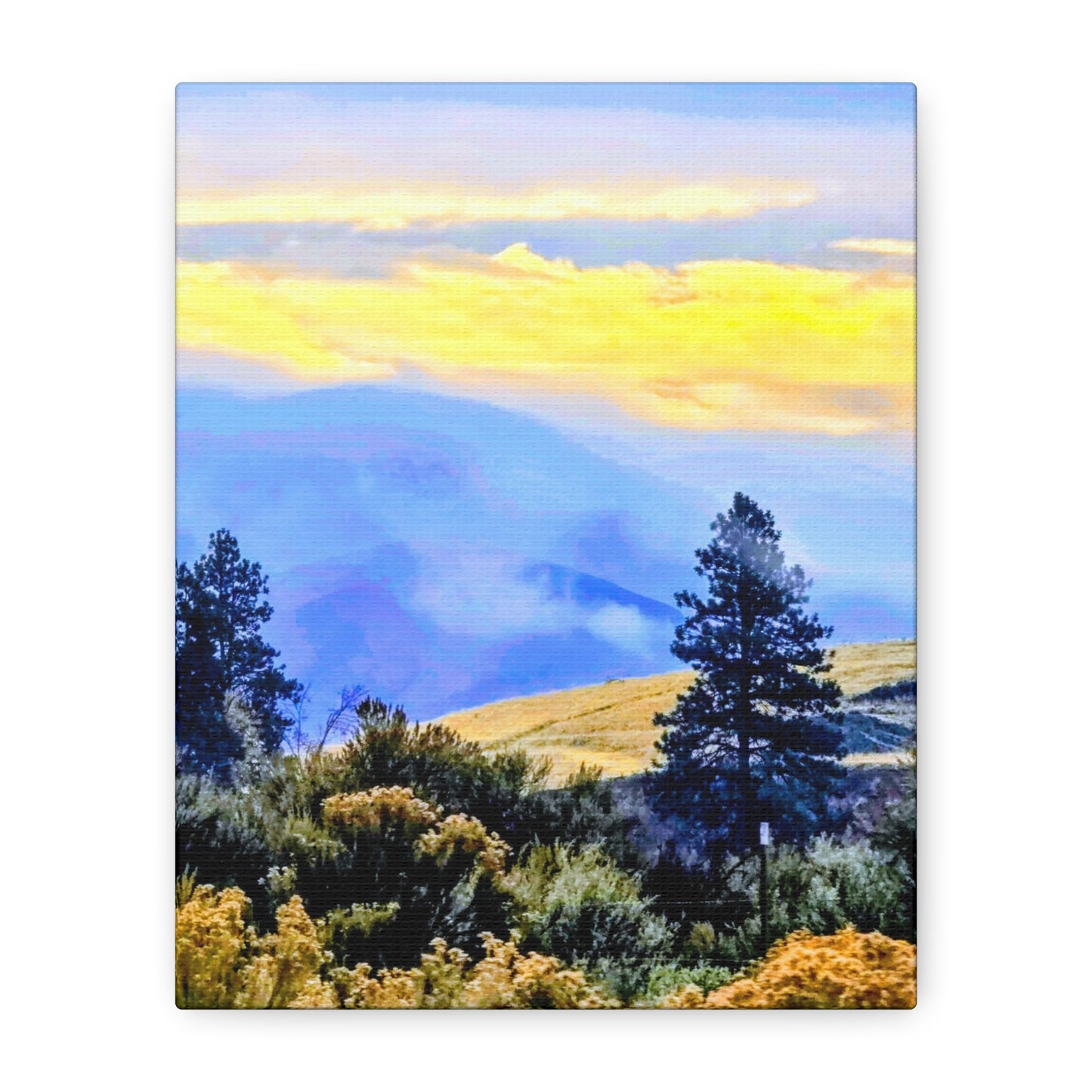 Mountain Sunrise Matte Canvas Print — Stretched Landscape Wall Art