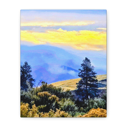 Mountain Sunrise Matte Canvas Print — Stretched Landscape Wall Art