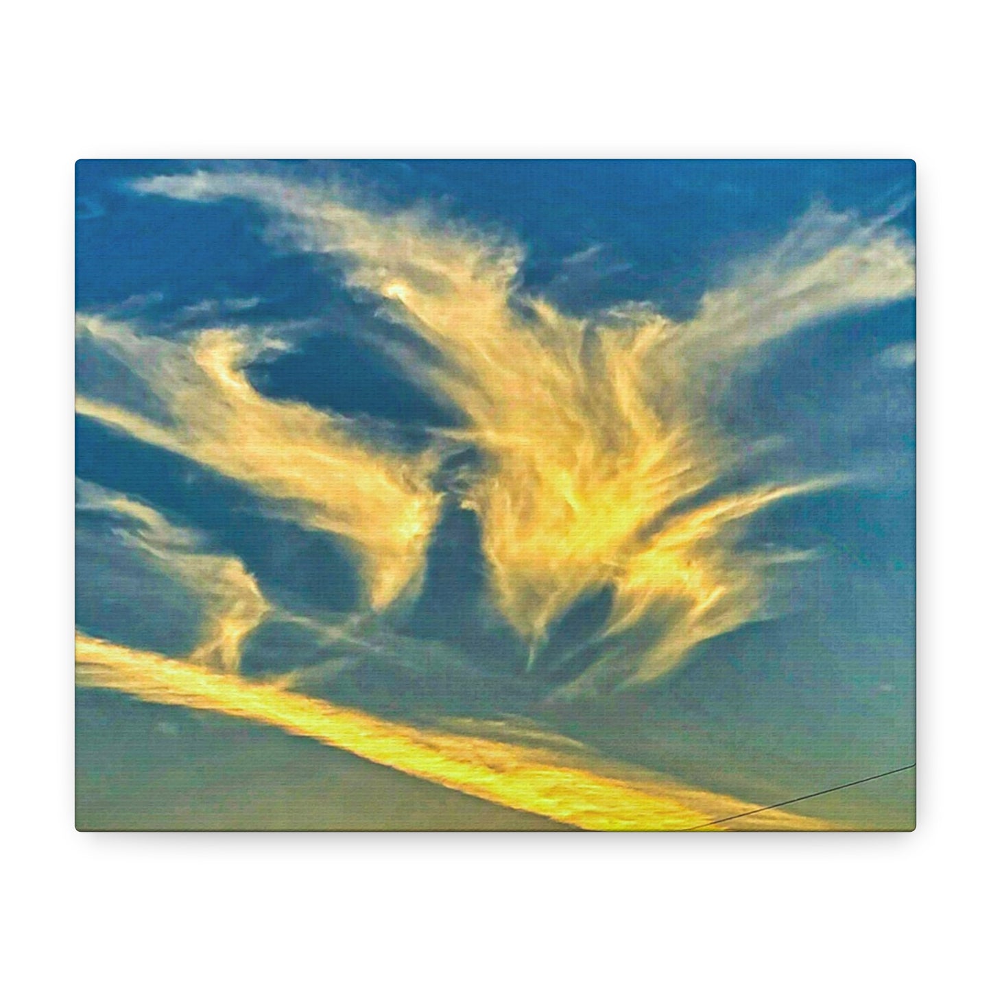 Golden Angel Cloud Matte Canvas Print — Stretched 1.25" Wall Art