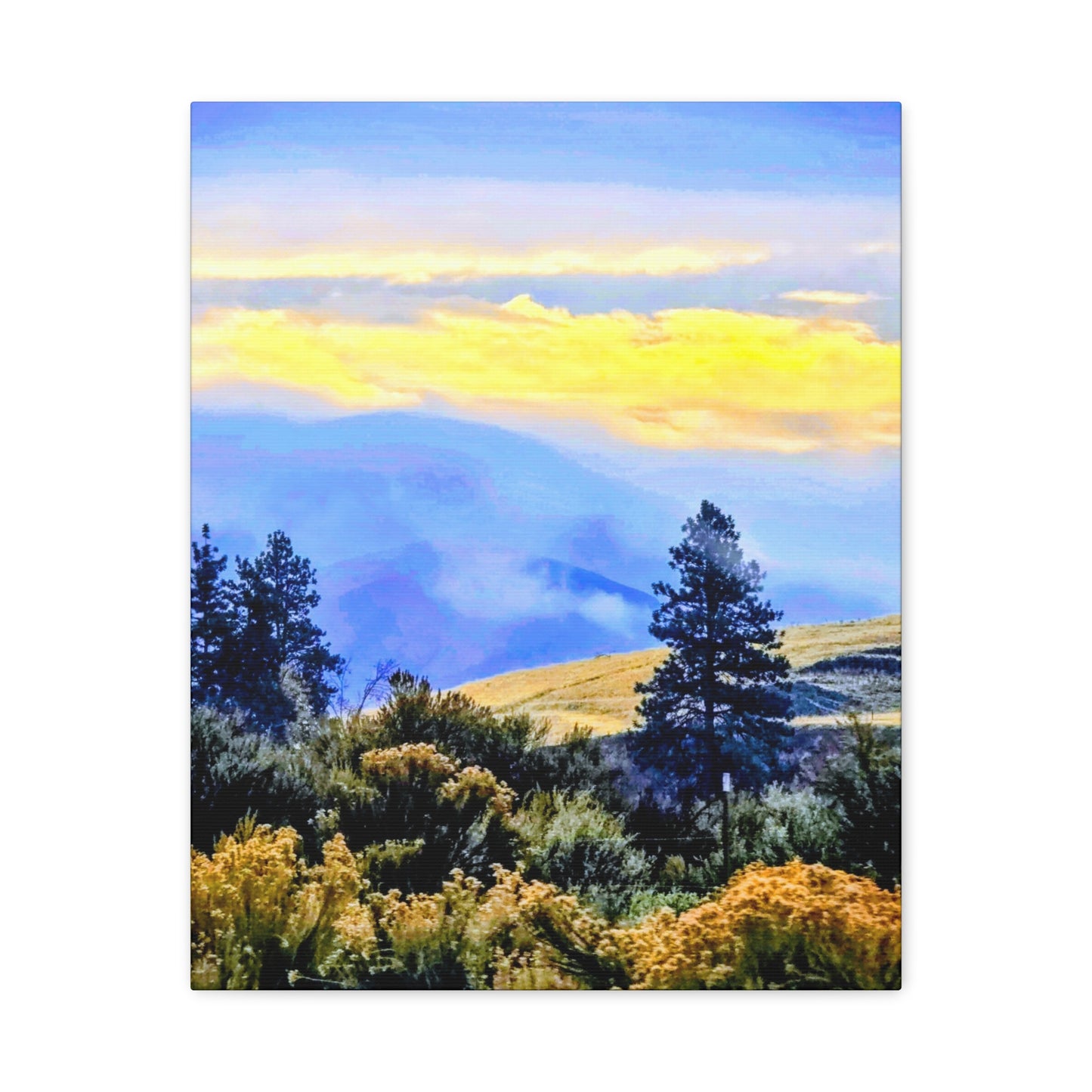 Mountain Sunrise Matte Canvas Print — Stretched Landscape Wall Art