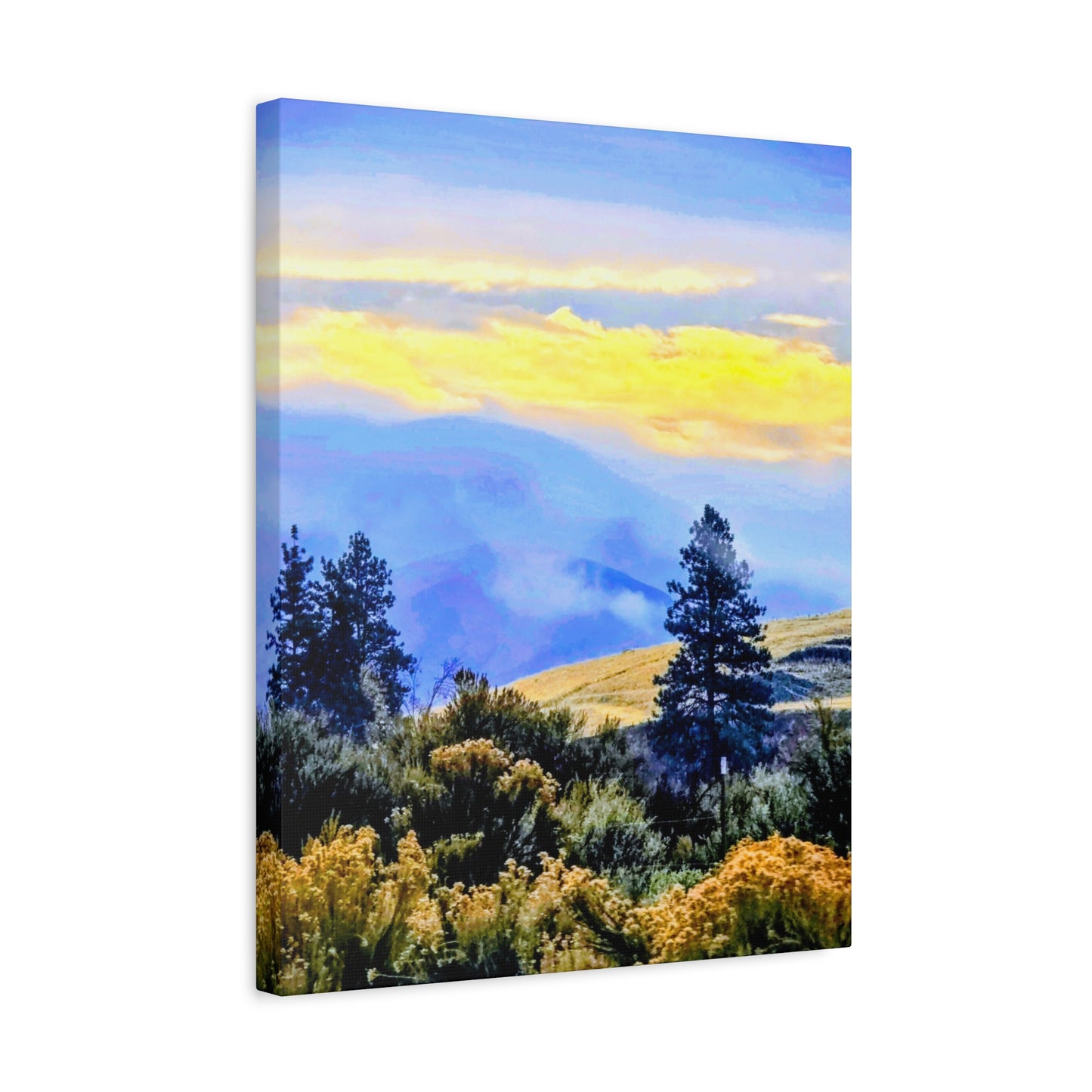 Mountain Sunrise Matte Canvas Print — Stretched Landscape Wall Art