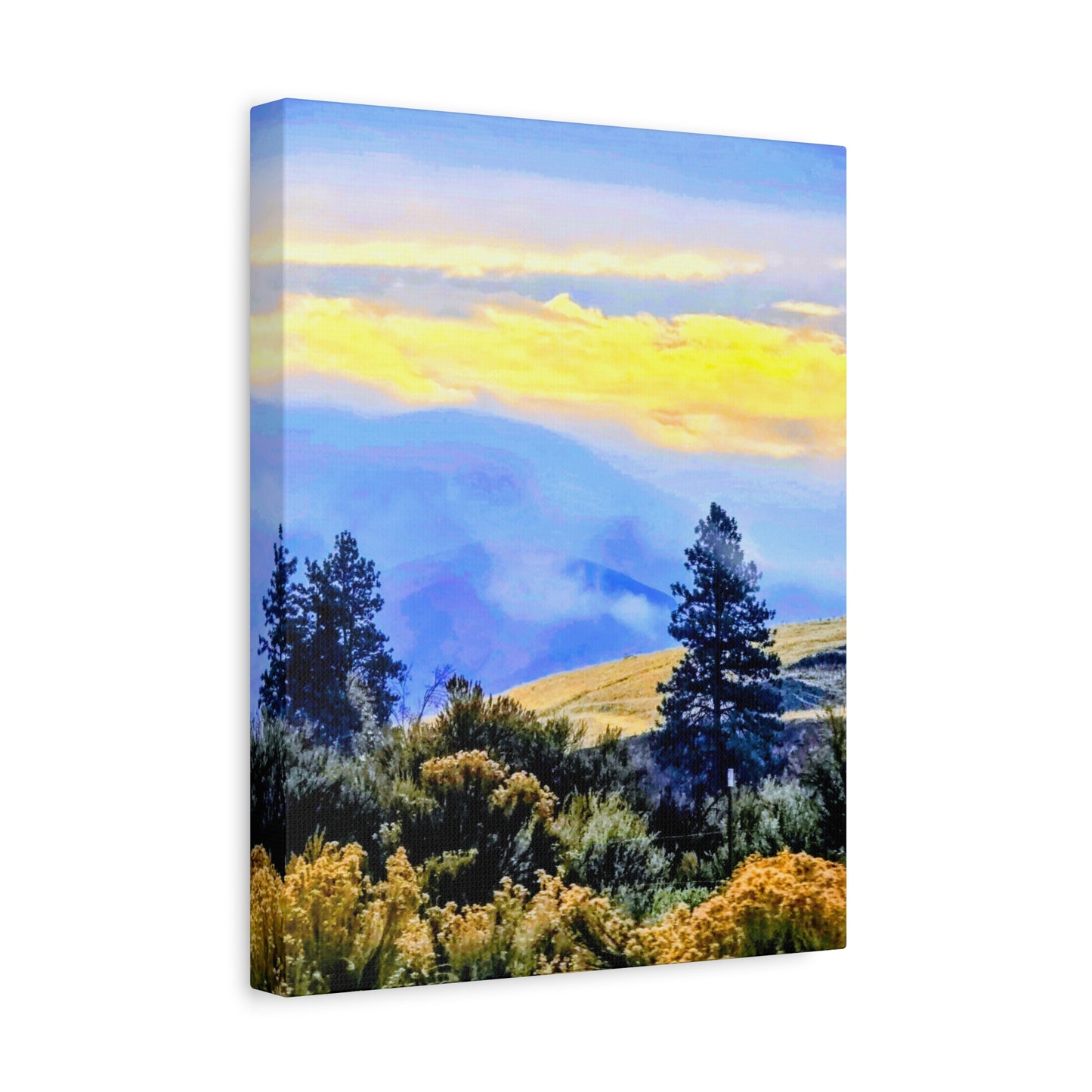 Mountain Sunrise Matte Canvas Print — Stretched Landscape Wall Art