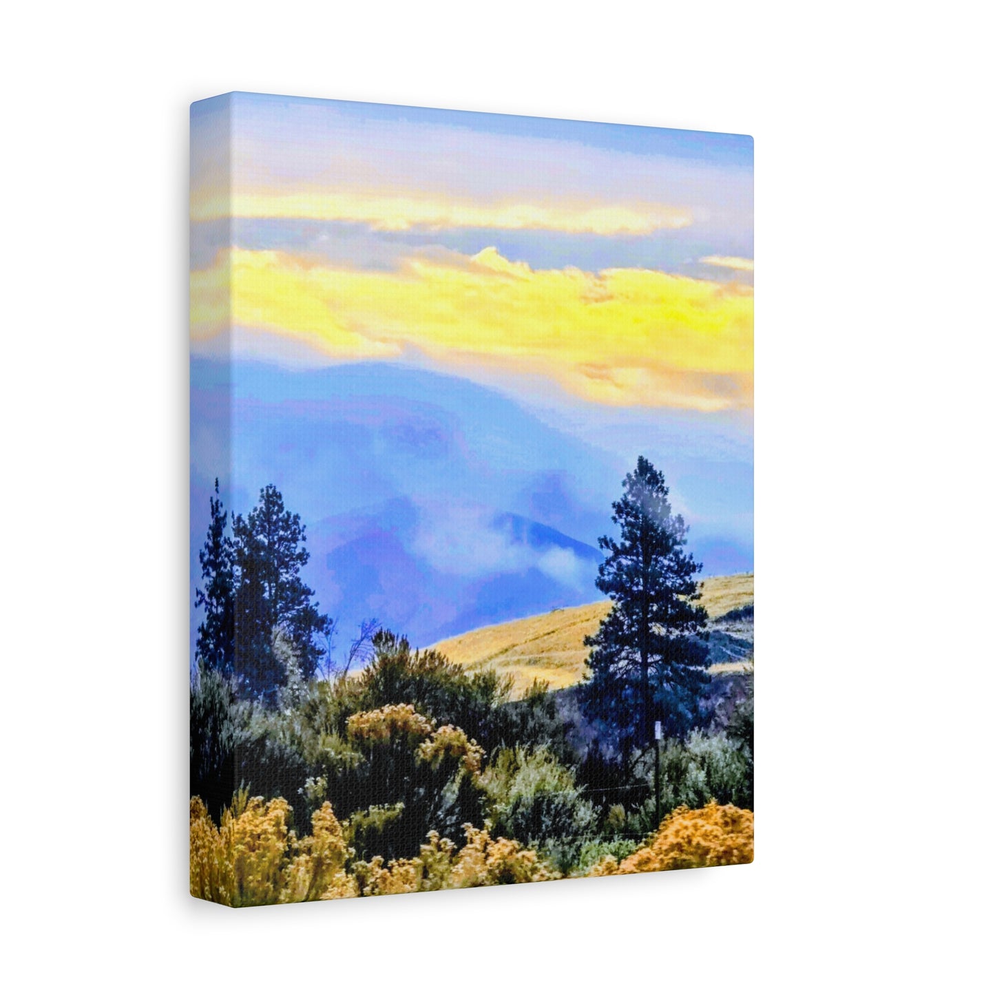 Mountain Sunrise Matte Canvas Print — Stretched Landscape Wall Art
